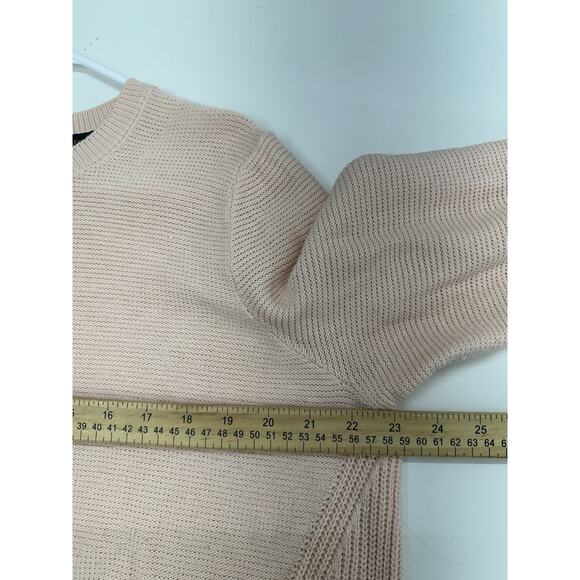 Banana Republic Womens Sweater Size XL Pink Long Sleeve Knit Zip Up Open Back - Picture 8 of 11